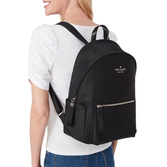 ♠️ kate spade ♠️ Chelsea The Little Better Nylon Large Backpack, Green - Picture 10 of 11